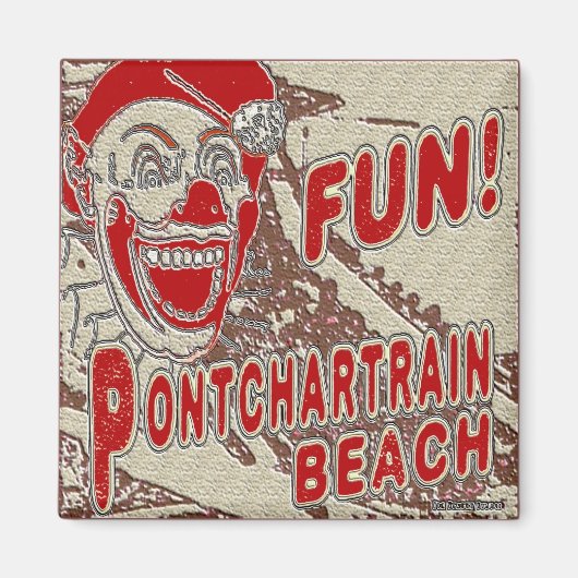 Pontchartrain Beach Fun Clown Magneet (Voorkant)