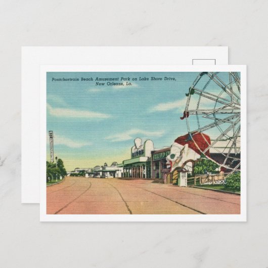  Pontchartrain Beach New Orleans Amusement Briefkaart (Voorkant / Achterkant)