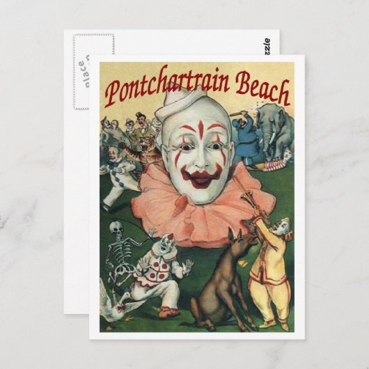Pontchartrain Beach Poster Briefkaart (Voorkant / Achterkant)