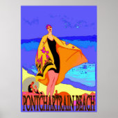 Pontchartrein Beach Vintage Poster 3 (Voorkant)