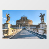 Ponte and Castle Sant'Angelo - Rome, Italië Raamsticker (Vel)