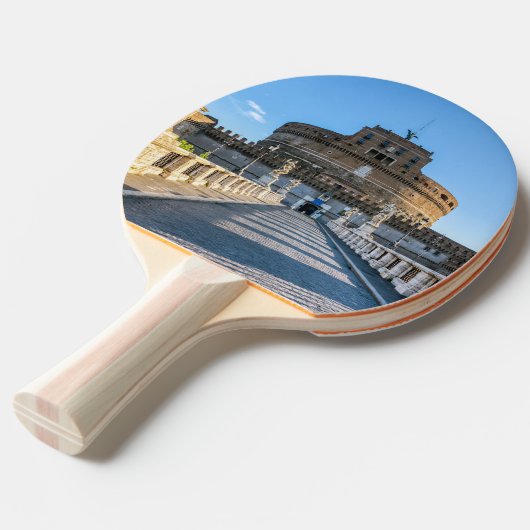 Ponte and Castle Sant'Angelo - Rome, Italië Tafeltennisbatje (Voorkant Gekanteld)