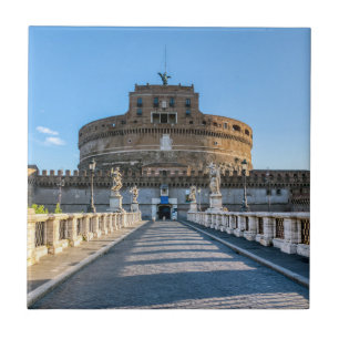 Ponte and Castle Sant'Angelo - Rome, Italië Tegeltje
