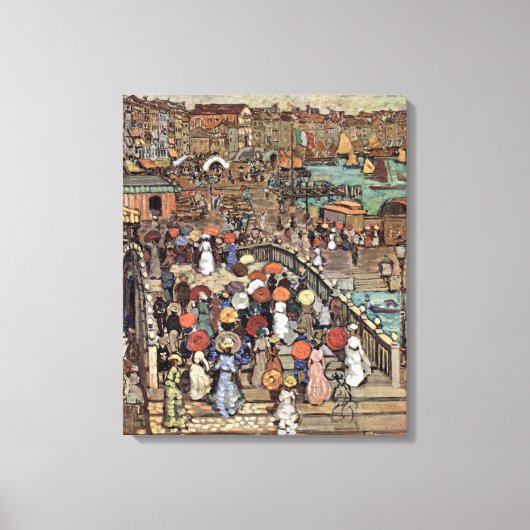 Ponte Della Paglia, Venetië, Maurice Prendergast Canvas Afdruk (Voorkant)