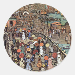Ponte Della Paglia, Venetië, Maurice Prendergast Ronde Sticker