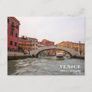 Ponte delle Guglie Cannaregio kanaal Venetië Feestdagenkaart