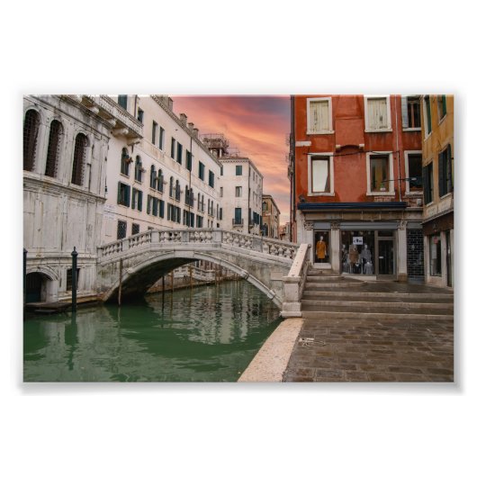 Ponte di Canonica Venetië Italië Foto Afdruk (Voorkant)