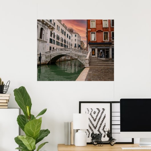 Ponte di Canonica Venetië Italië Poster (Thuiskantoor)