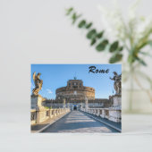 Ponte en Castel Sant'Angelo - Rome, Italië Briefkaart (Staand voorkant)