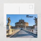 Ponte en Castel Sant'Angelo - Rome, Italië Briefkaart (Voorkant / Achterkant)