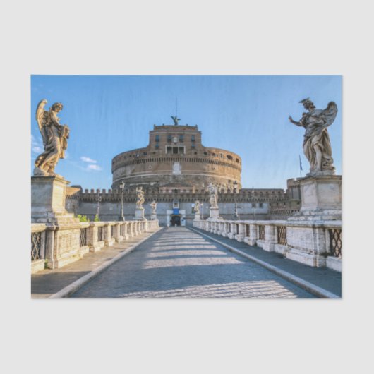 Ponte en Castel Sant'Angelo - Rome, Italië Tissuepapier (Voorkant)