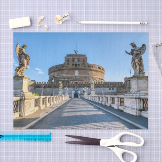 Ponte en Castel Sant'Angelo - Rome, Italië Tissuepapier (Craft)