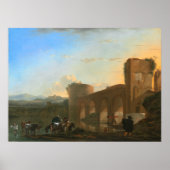 Ponte Molle, Sunset - Jan Asselijn Fine Art Poster (Voorkant)