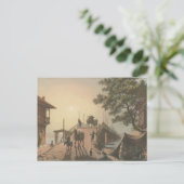 Ponte piccolo, kleine brug in het islamitische dor briefkaart (Staand voorkant)