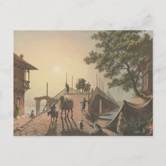 Ponte piccolo, kleine brug in het islamitische dor briefkaart (Voorkant)