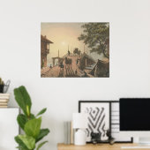 Ponte piccolo, kleine brug in het islamitische dor poster (Thuiskantoor)