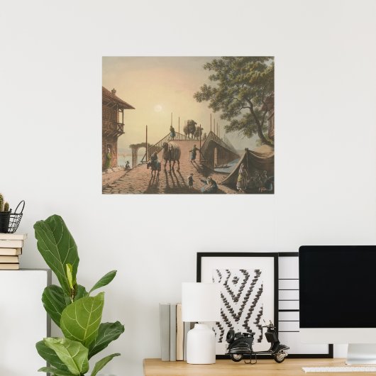 Ponte piccolo, kleine brug in het islamitische dor poster (Thuiskantoor)