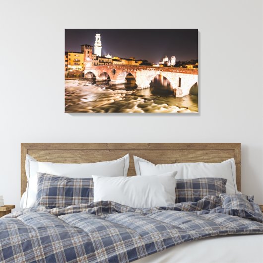 Ponte Pietro van Verona Canvas (Insitu (Slaapkamer))