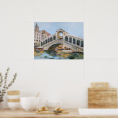Ponte Rialto | Venetië, Italië Poster (Keuken)