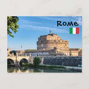 Ponte Sant'Angelo bij zonsopgang - Rome, Italië Briefkaart