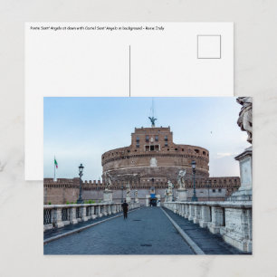 Ponte Sant'Angelo bij zonsopgang - Rome Italië Briefkaart