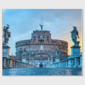 Ponte Sant'Angelo bij zonsopgang - Rome Italië Cadeaupapier (Vlak)