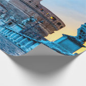 Ponte Sant'Angelo bij zonsopgang - Rome Italië Cadeaupapier (Hoek)