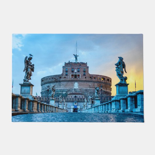 Ponte Sant'Angelo bij zonsopgang - Rome Italië Deurmat (Voorkant)