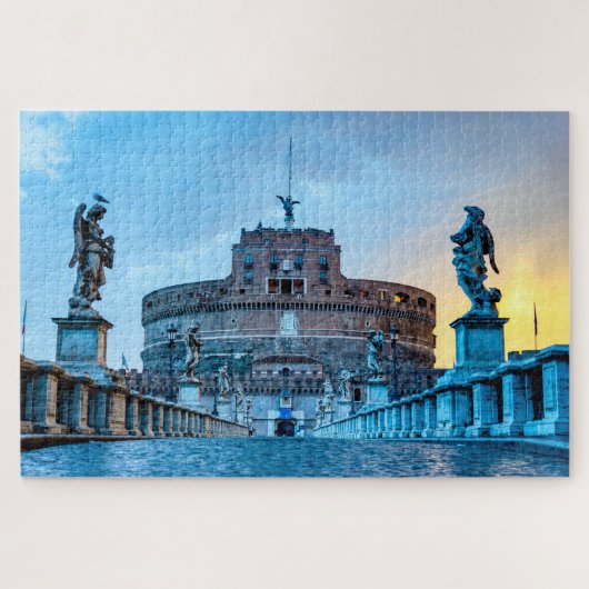 Ponte Sant'Angelo bij zonsopgang - Rome Italië Legpuzzel (Horizontaal)