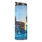 Ponte Sant'Angelo bij zonsopgang - Rome Italië Thermosbeker (Geroteerd rechts)