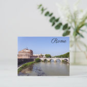 Ponte Sant'Angelo en Castel Sant'Angelo - Rome Briefkaart (Staand voorkant)