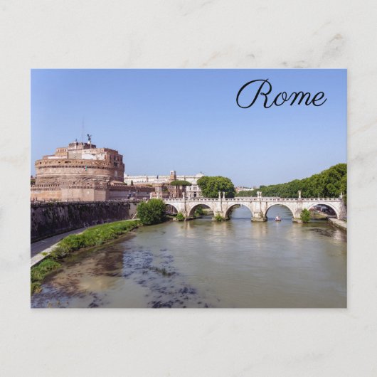 Ponte Sant'Angelo en Castel Sant'Angelo - Rome Briefkaart (Voorkant)