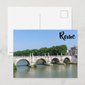 Ponte Sant'Angelo in Rome - Italië Briefkaart (Voorkant / Achterkant)