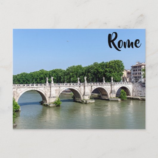 Ponte Sant'Angelo in Rome - Italië Briefkaart (Voorkant)