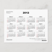 Ponte Vecchio 2012 Pocket Calendar Briefkaart (Achterkant)