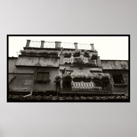 Ponte Vecchio Balconies Poster (Voorkant)