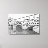 Ponte Vecchio Black en White Sketch Canvas Afdruk (Voorkant)