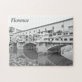 Ponte Vecchio Black en White Sketch Legpuzzel