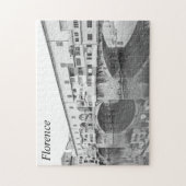 Ponte Vecchio Black en White Sketch Legpuzzel (Verticaal)
