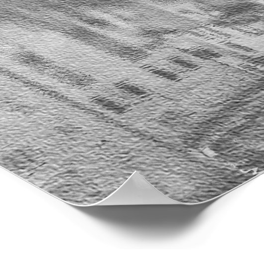 Ponte Vecchio Black en White Sketch Poster (Hoek)