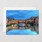 Ponte vecchio-brug in Florence, Italië Briefkaart (Voorkant / Achterkant)
