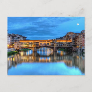 Ponte vecchio-brug in Florence, Italië Briefkaart