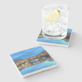 Ponte vecchio-brug in Florence, Italië Stenen Onderzetter (Zijkant)