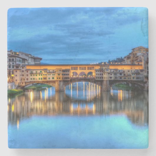 Ponte vecchio-brug in Florence, Italië Stenen Onderzetter (Voorkant)