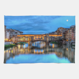 Ponte vecchio-brug in Florence, Italië Theedoek