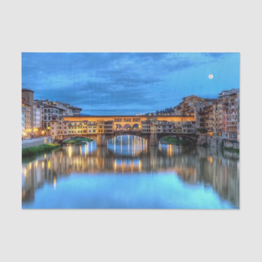 Ponte vecchio-brug in Florence, Italië Tissuepapier (Voorkant)