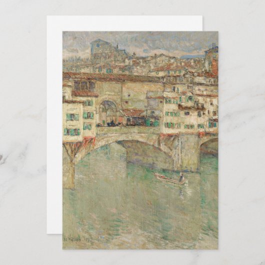Ponte Vecchio | Childe Hassam (Voorkant / Achterkant)