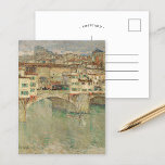 Ponte Vecchio | Childe Hassam Briefkaart<br><div class="desc">Ponte Vecchio (1897) | Origineel kunstwerk van de Amerikaanse impressionistische schilder Childe Hassam (1859-1935). Gebruik de ontwerpgereedschappen om aangepaste tekst toe te voegen of het afbeelding te personaliseren.</div>