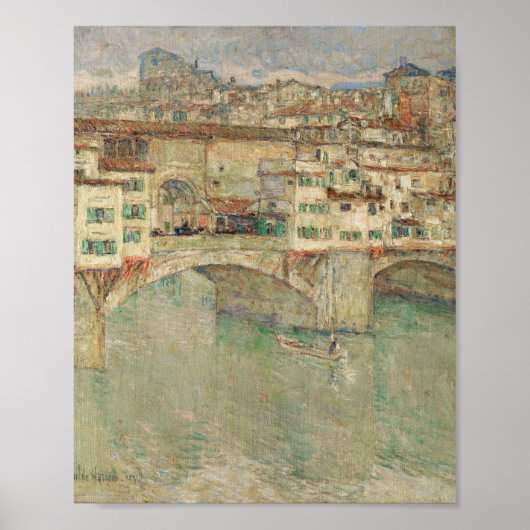 Ponte Vecchio | Childe Hassam Poster (Voorkant)
