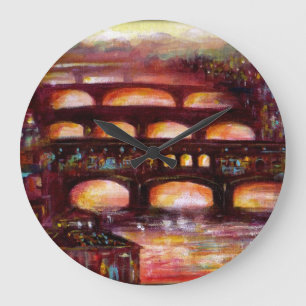 Ponte Vecchio en andere bruggen van Florence Grote Klok